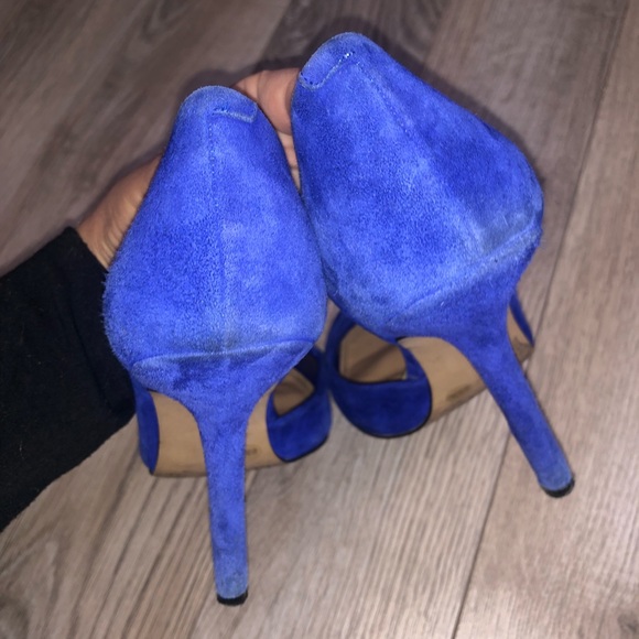 BCBG Paris Royal Blue D’Orsay Suede Pumps 6 - Picture 6 of 9